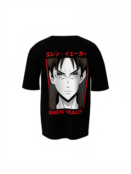 Eren Yeager Oversized T-Shirts Anime Streetwear Tee Style
