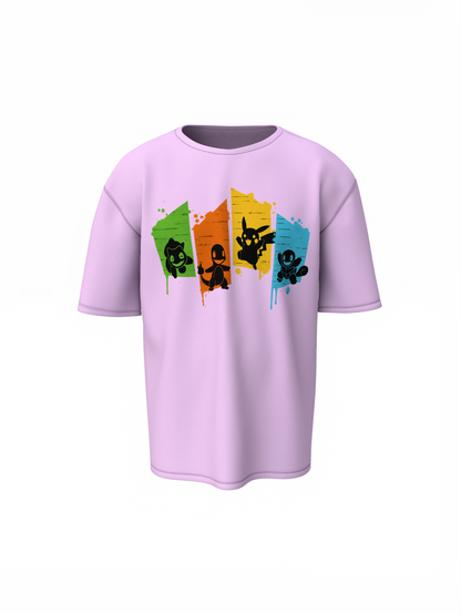 Pokemon Type Oversized T-Shirt – Relaxed Fit Anime-Inspired