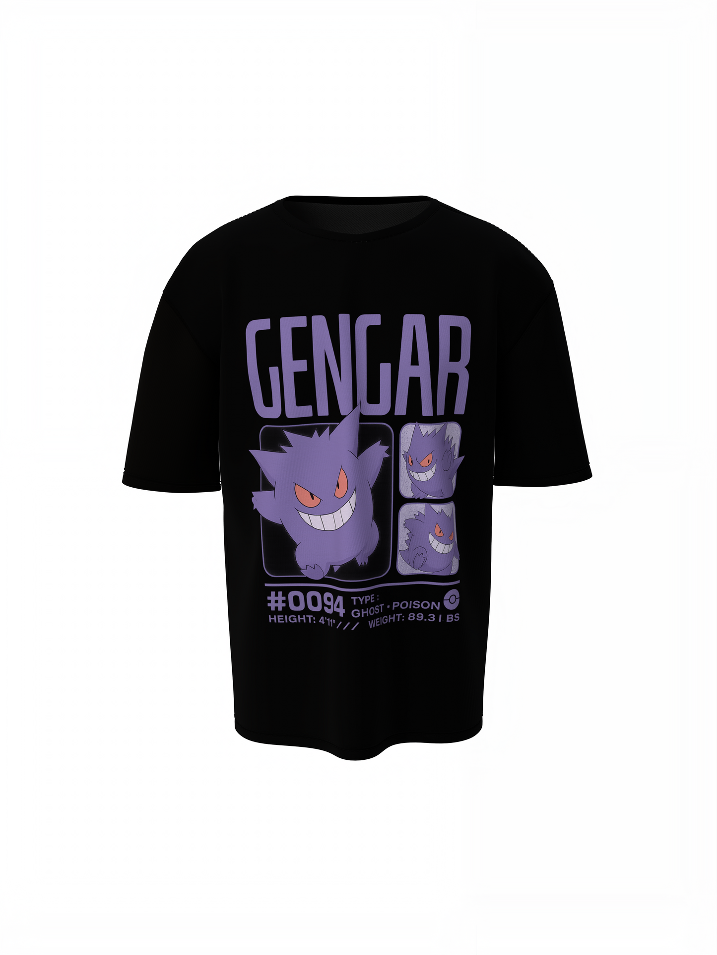 Gengar 94 Oversized T-Shirts Ghost Pokemon Streetwear Style