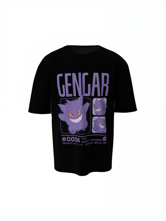 Gengar 94 Oversized T-Shirts Ghost Pokemon Streetwear Style