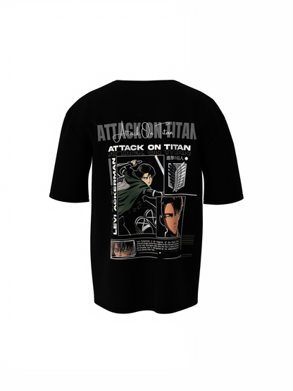 Ackerman Oversized T-Shirts Bold Attack On Titan Streetwear