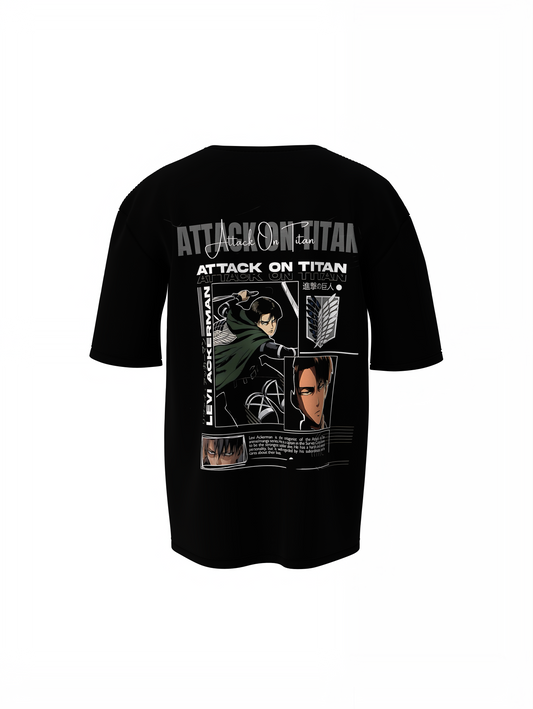 Ackerman Oversized T-Shirts Bold Attack On Titan Streetwear