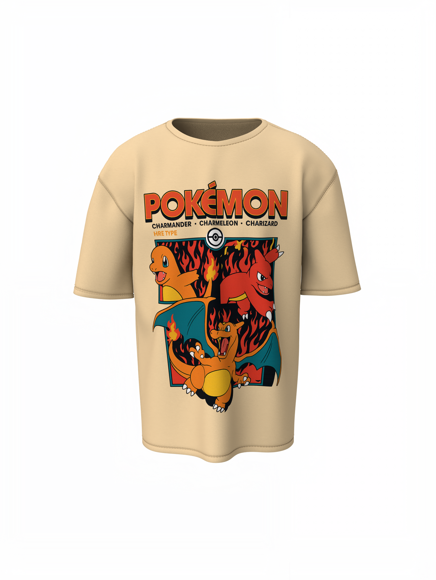 Charmander Oversized T-Shirts – Fiery Pokémon Streetwear Style