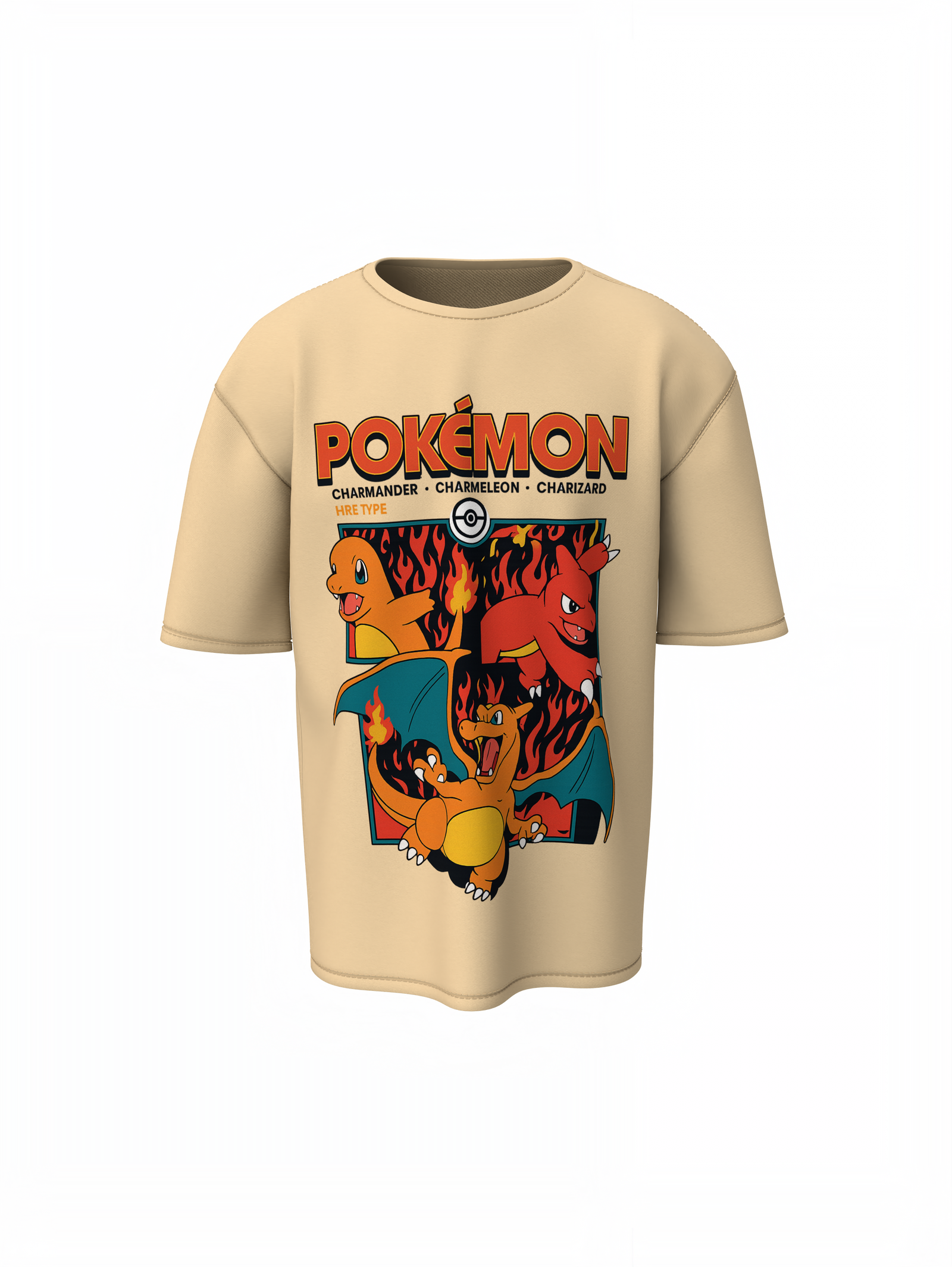 Charmander Oversized T-Shirts – Fiery Pokémon Streetwear Style