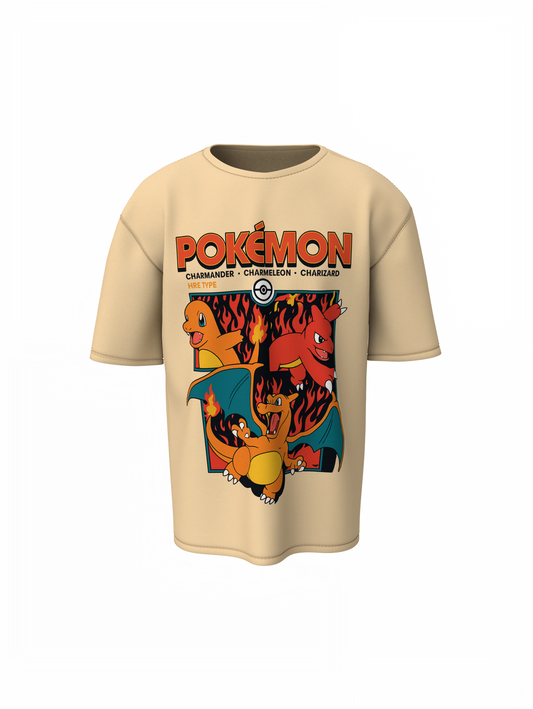 Charmander Oversized T-Shirts – Fiery Pokémon Streetwear Style