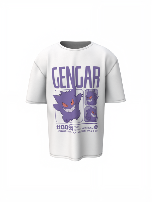 Gengar 94 Oversized T-Shirts Ghost Pokemon Streetwear Style
