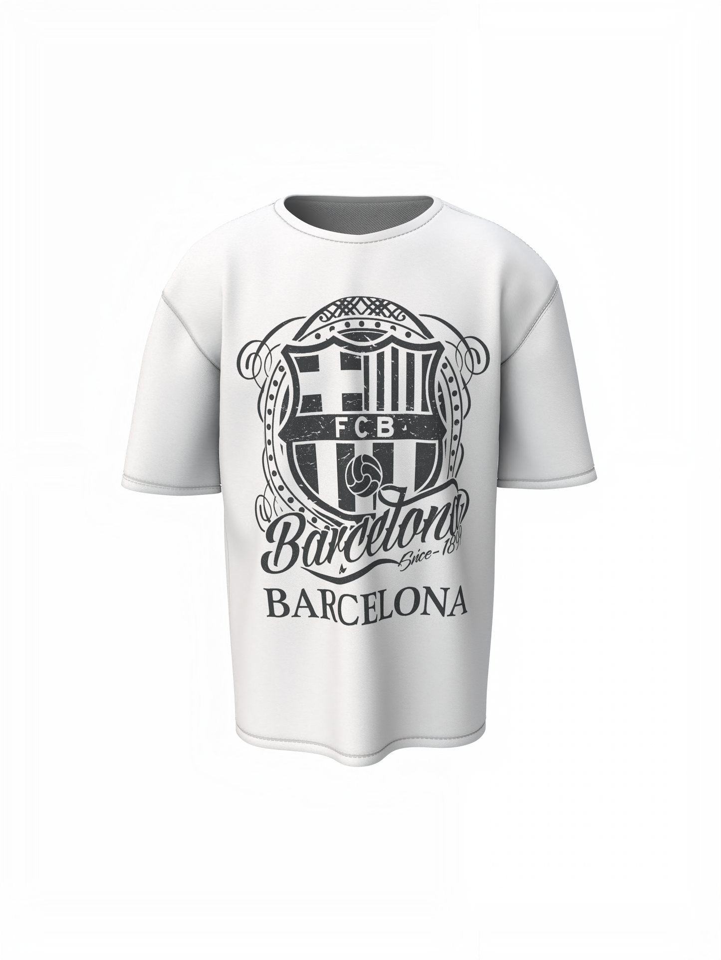 Team Barcelona Oversized T-Shirts for Football Fan Tees Fit