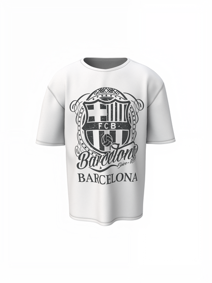 Team Barcelona Oversized T-Shirts for Football Fan Tees Fit