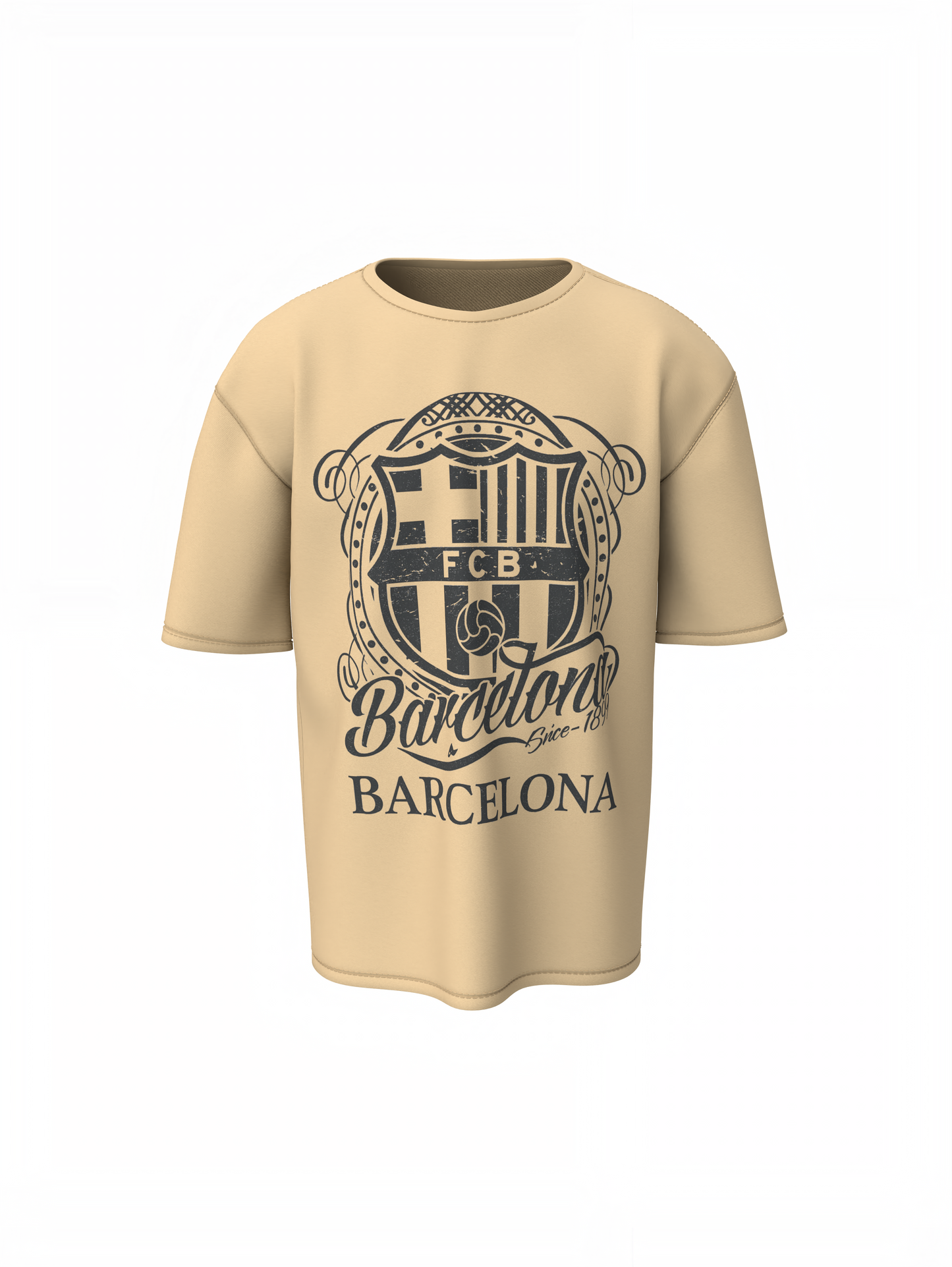 Team Barcelona Oversized T-Shirts for Football Fan Tees Fit