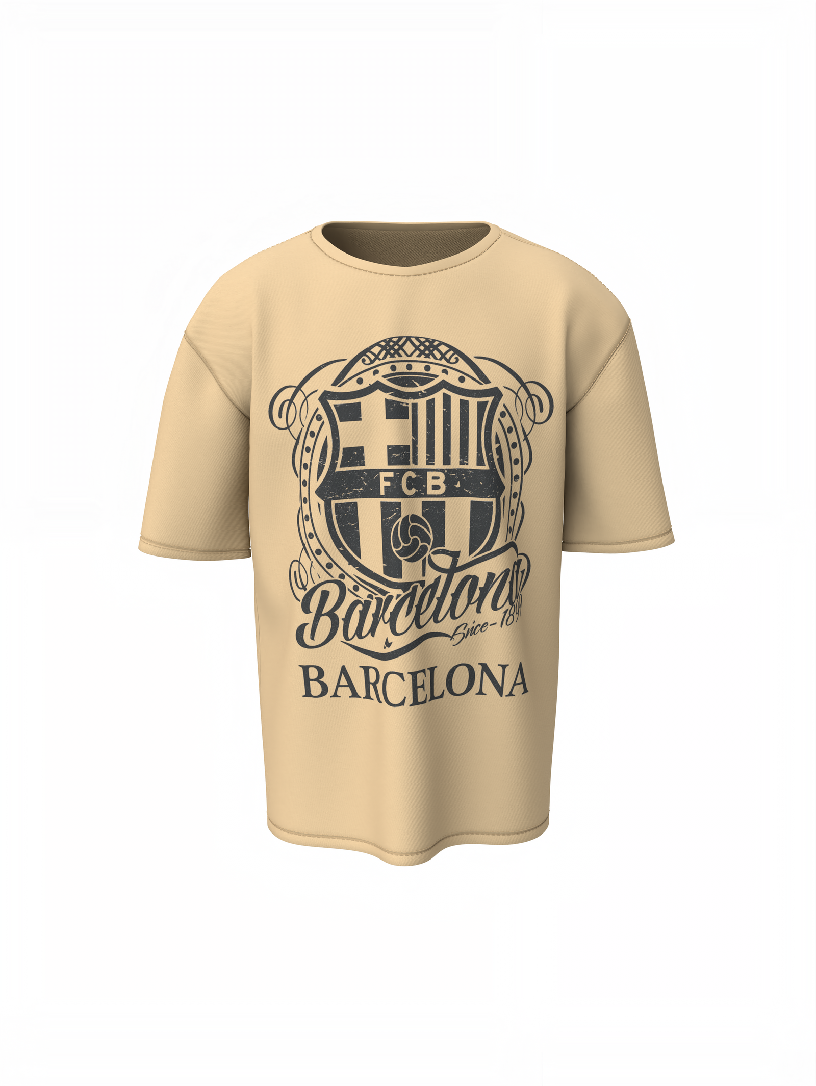 Team Barcelona Oversized T-Shirts for Football Fan Tees Fit
