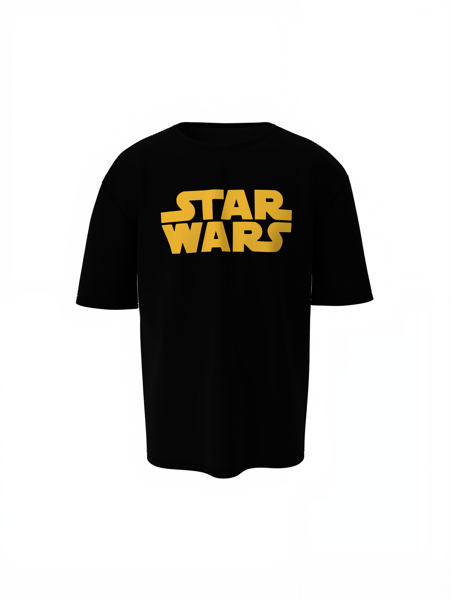 Star Wars Text Oversized T-Shirts Bold Galactic Streetwear Tee