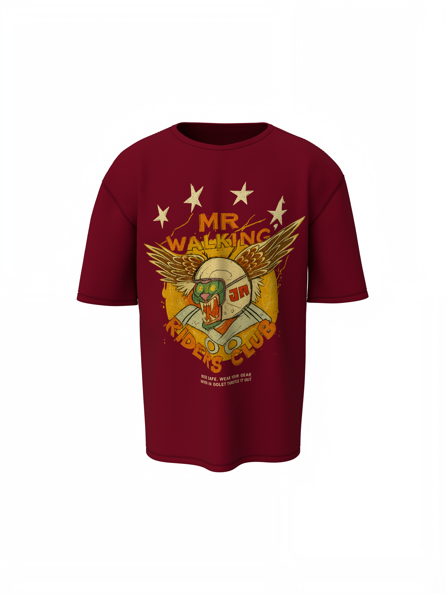Bikers Club Oversized T-Shirts Bold Rider Streetwear Style