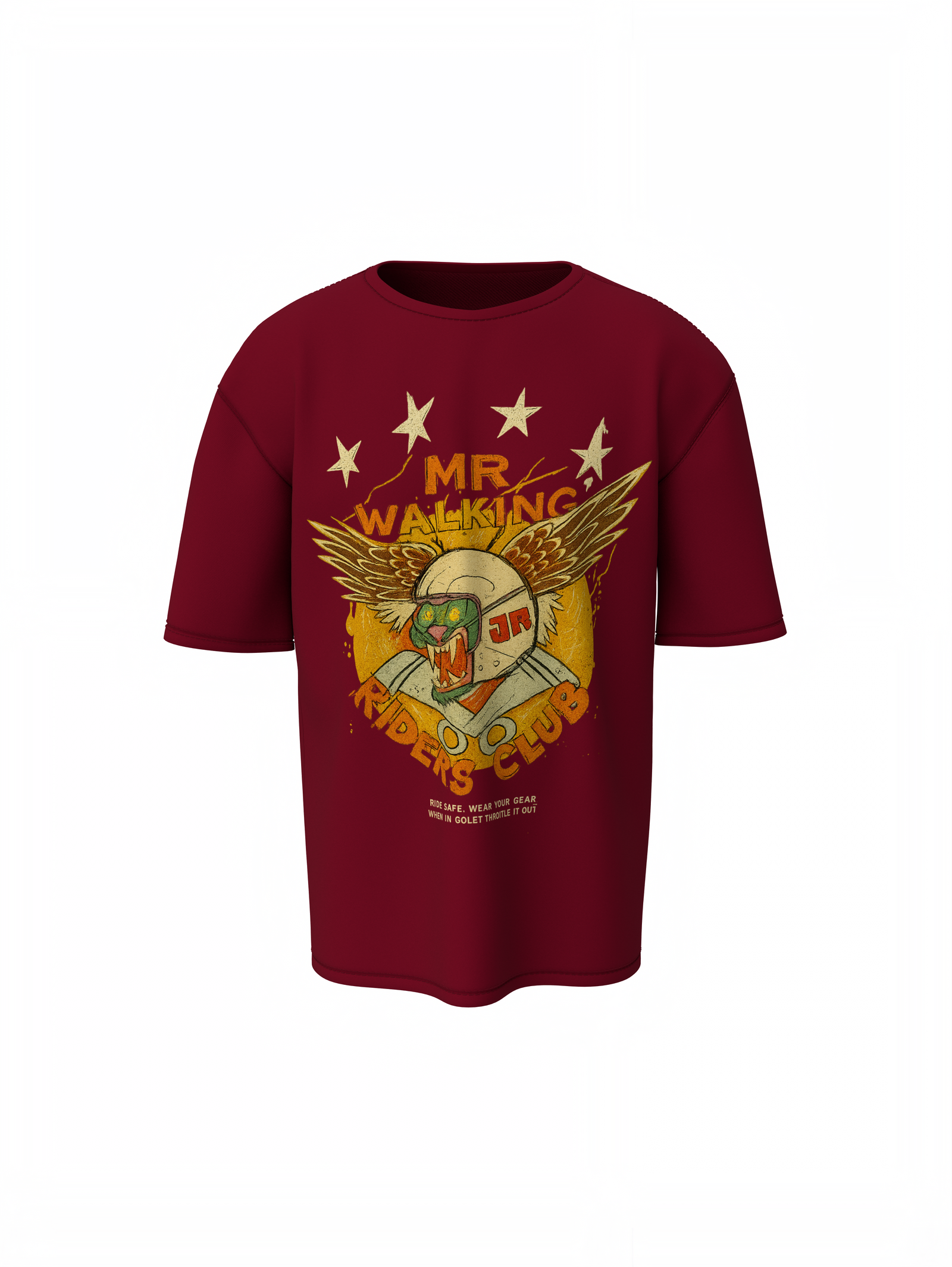 Bikers Club Oversized T-Shirts Bold Rider Streetwear Style