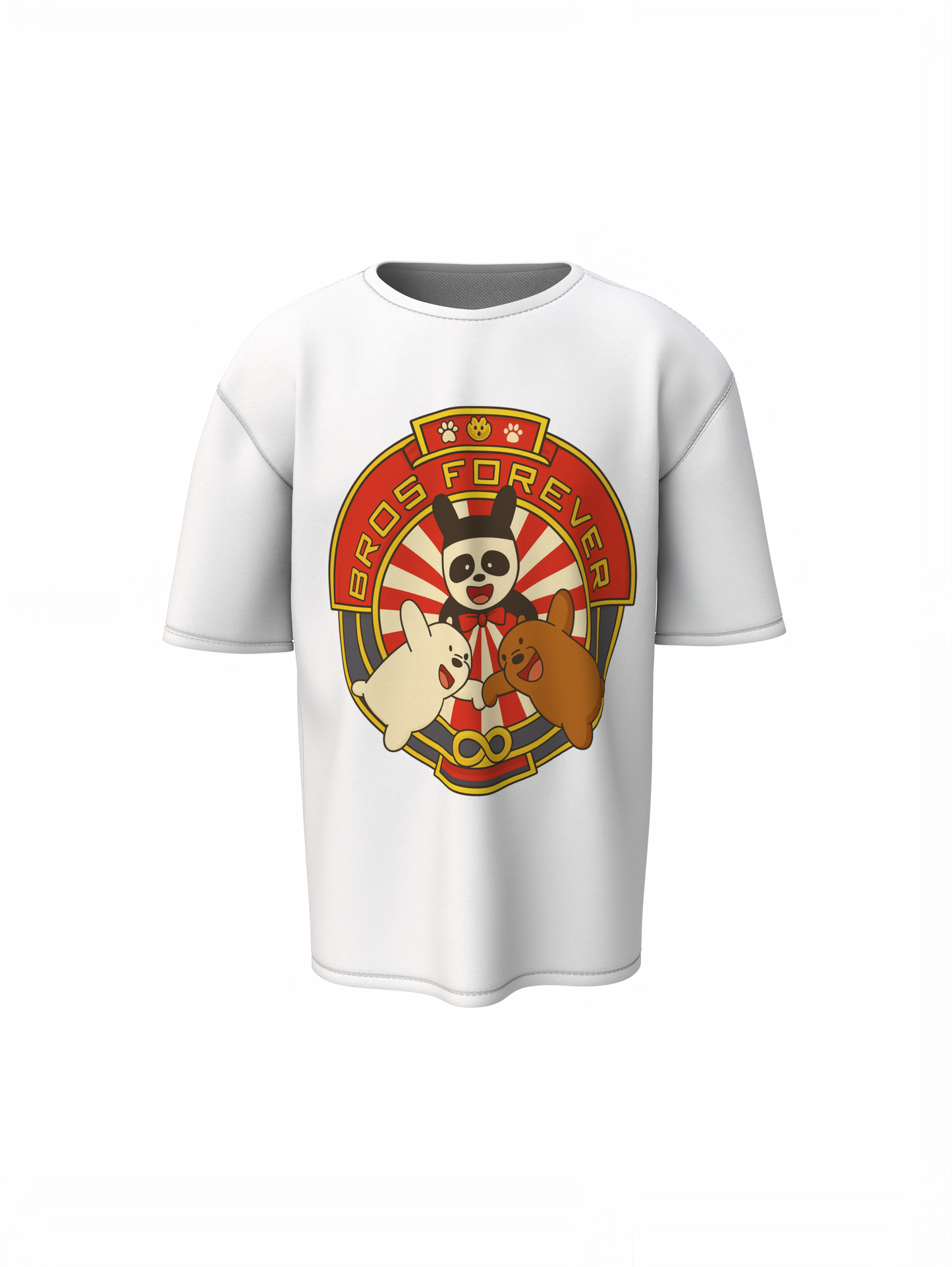 Bros Forever Oversized T-Shirts Friendship Streetwear