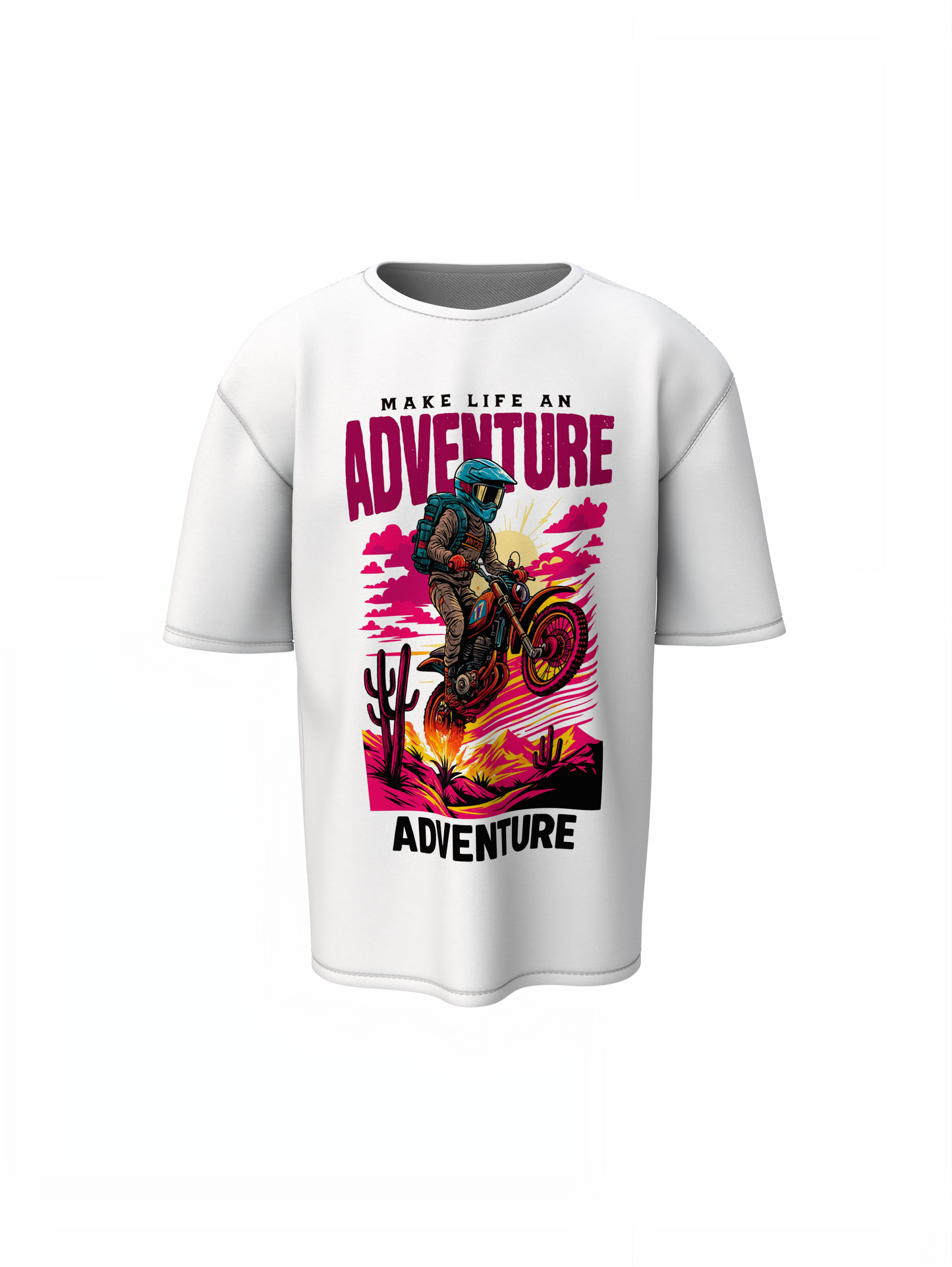 Adventure Oversized T-Shirts Bold Urban Streetwear Look