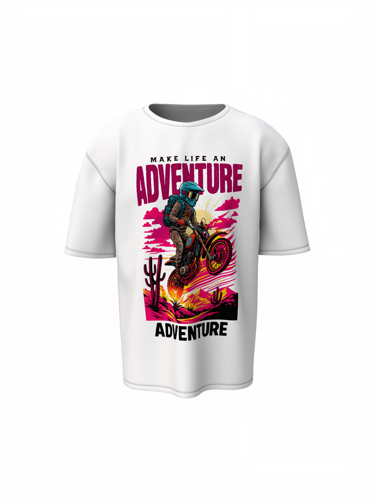 Adventure Oversized T-Shirts Bold Urban Streetwear Look