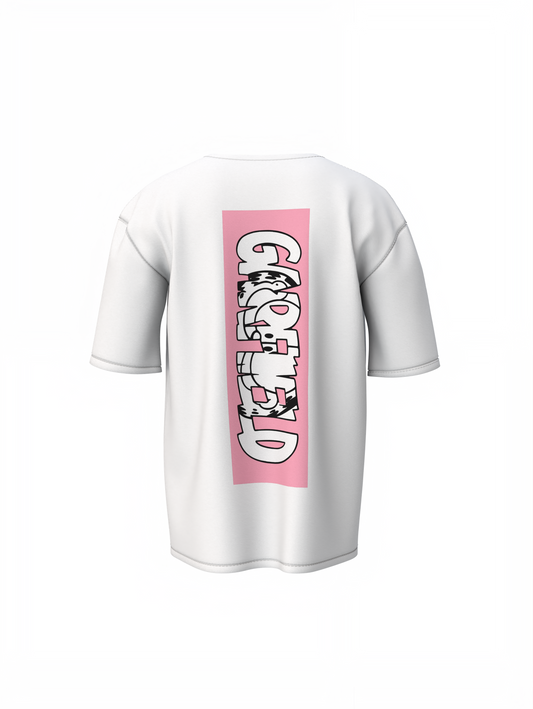 Pink Garfield Oversized T-Shirts