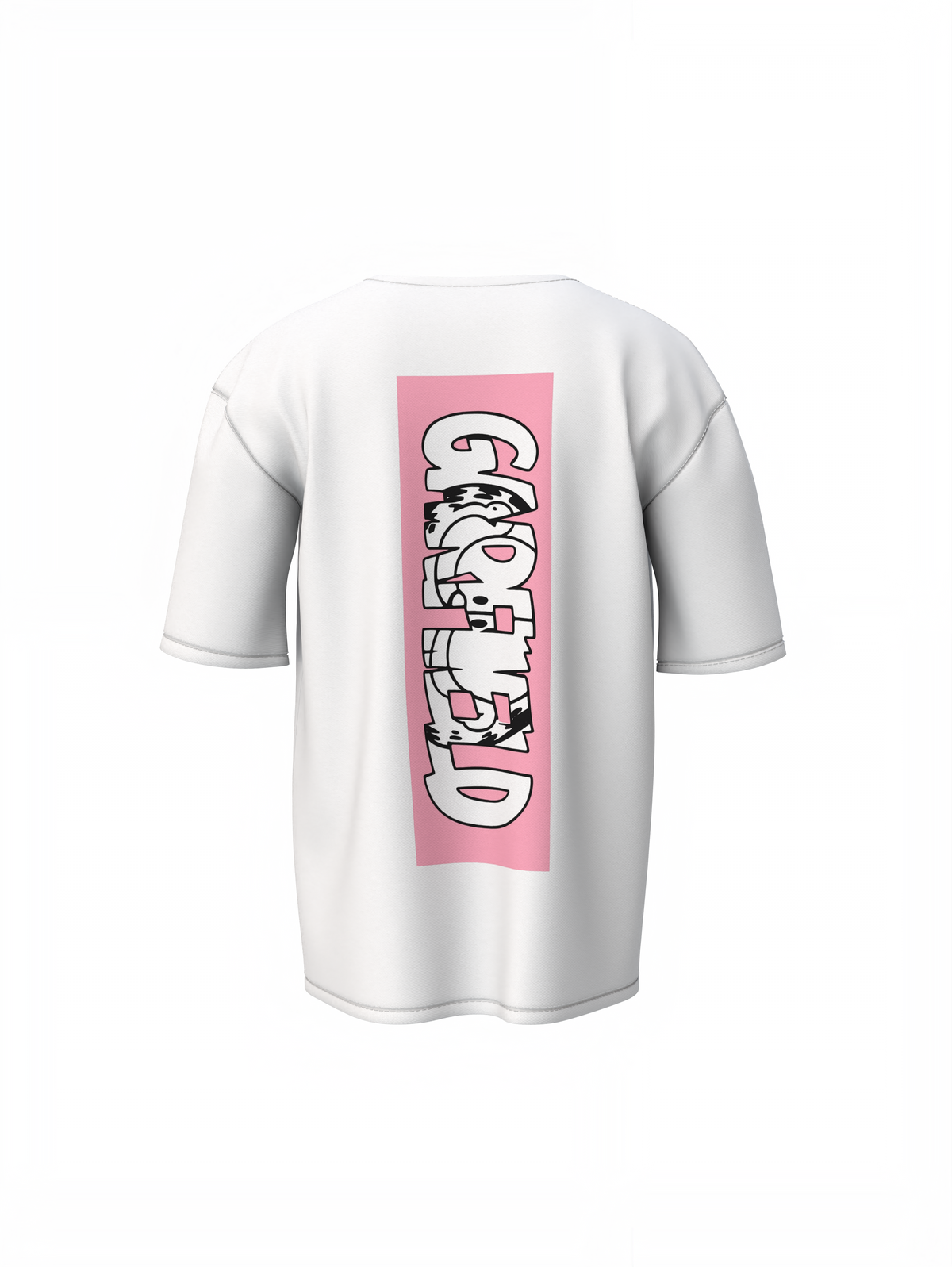 Pink Garfield Oversized T-Shirts