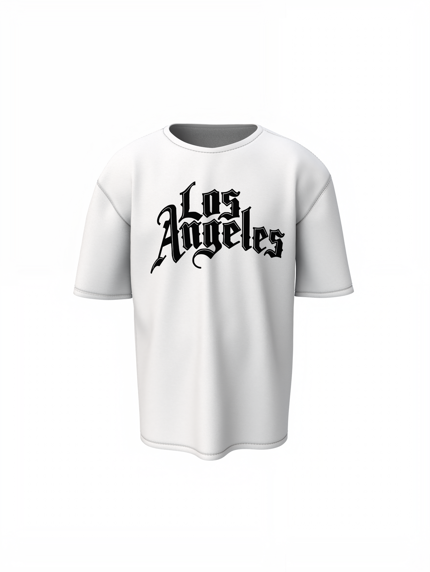 La Angeles Text Oversized T-Shirts