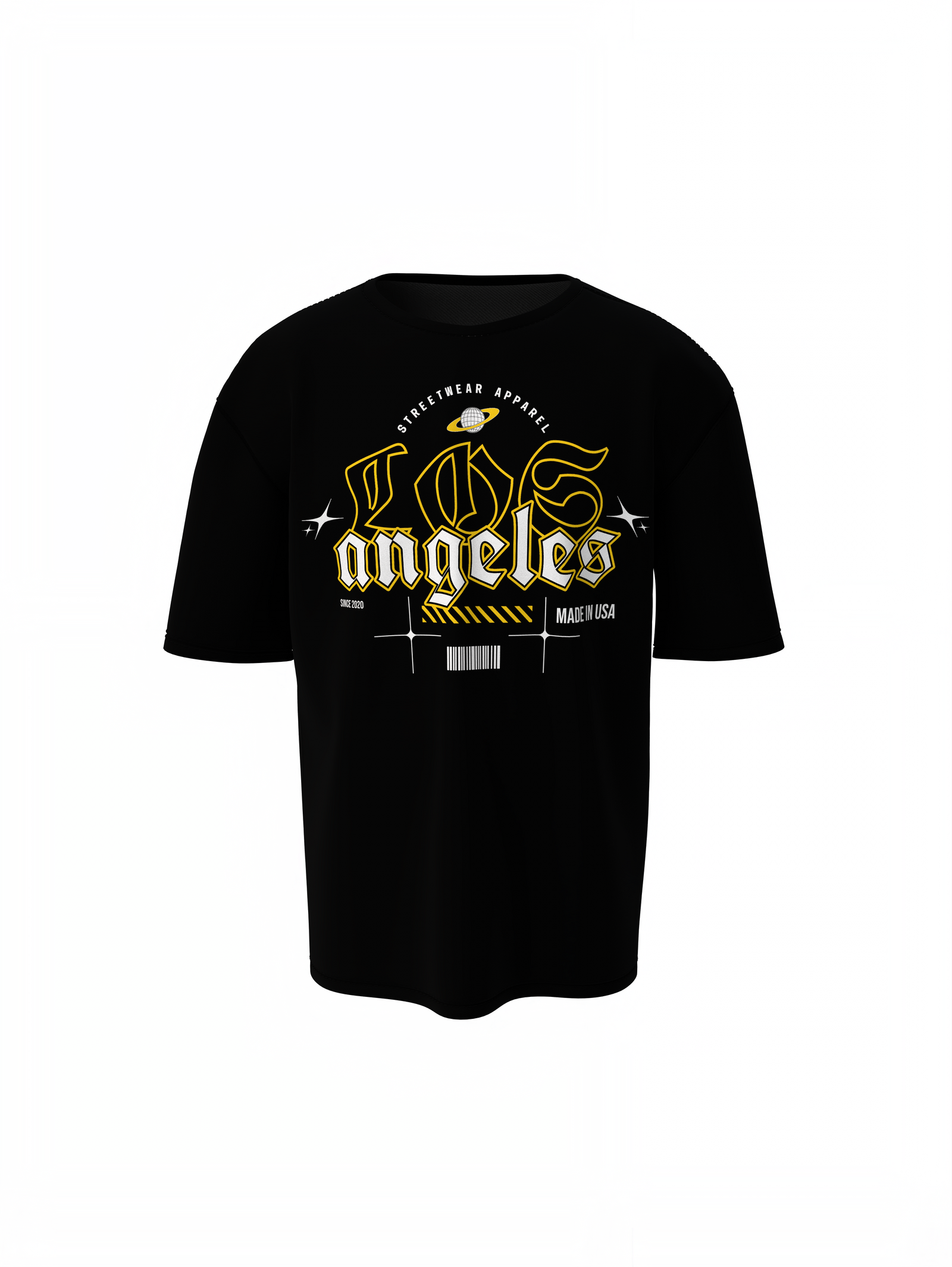 Los Angeles Oversized T-Shirts Urban Streetwear Classic Wear