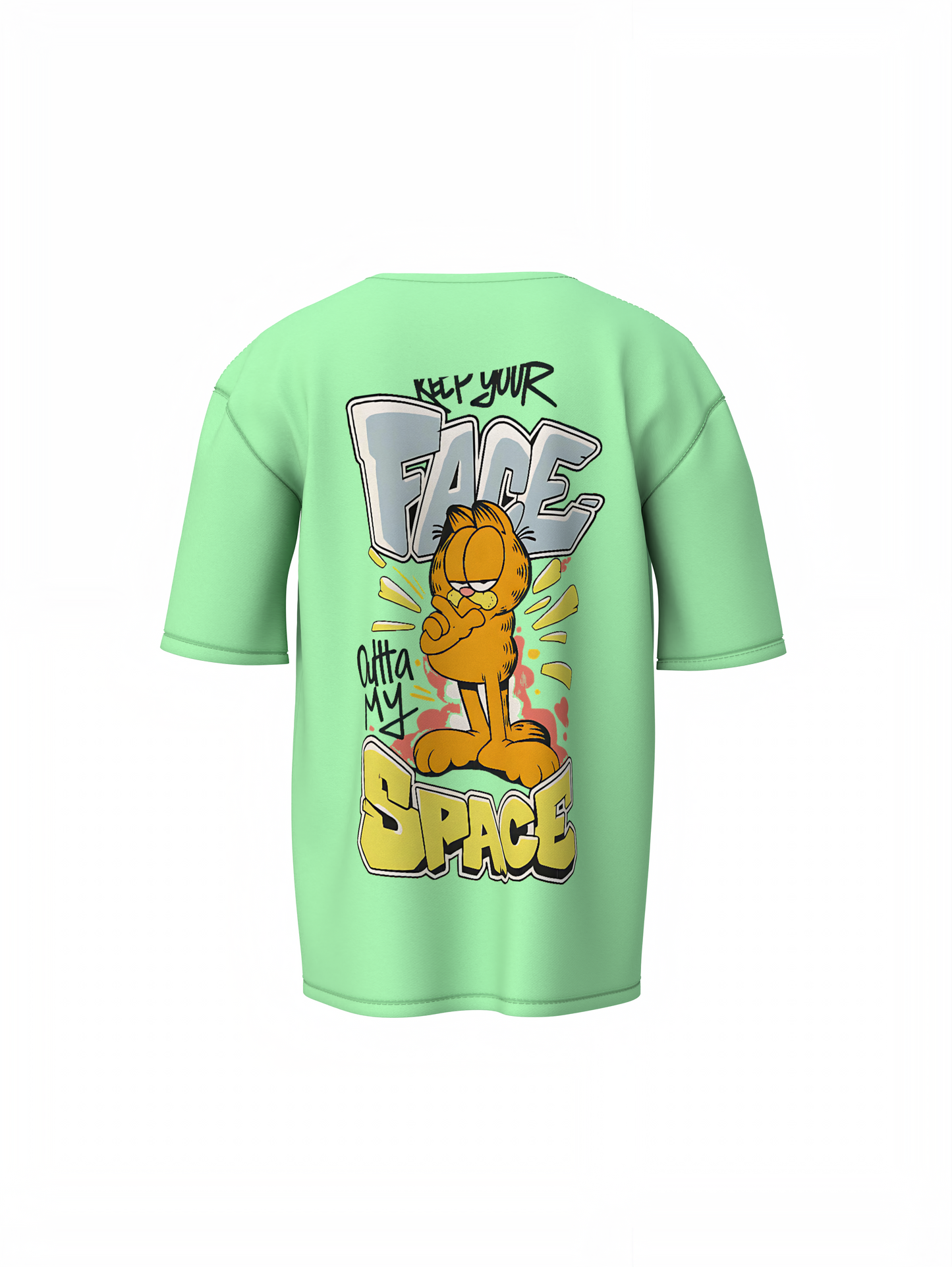 Space Garfield Oversized T-Shirts