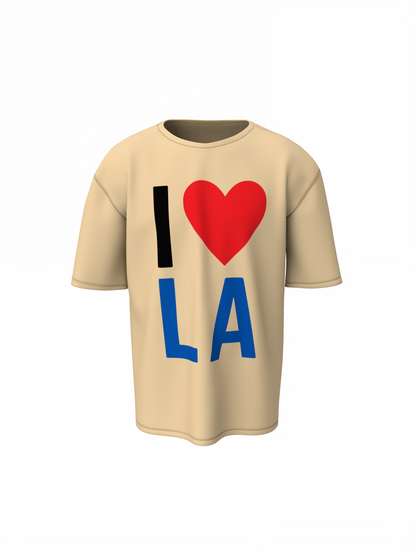 La Love Oversized T-Shirts Stylish Casual Graphic Wear Unisex