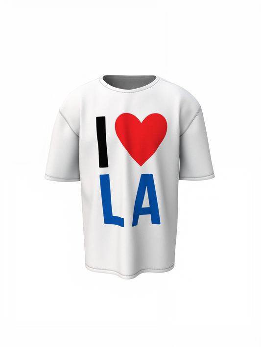 La Love Oversized T-Shirts Stylish Casual Graphic Wear Unisex
