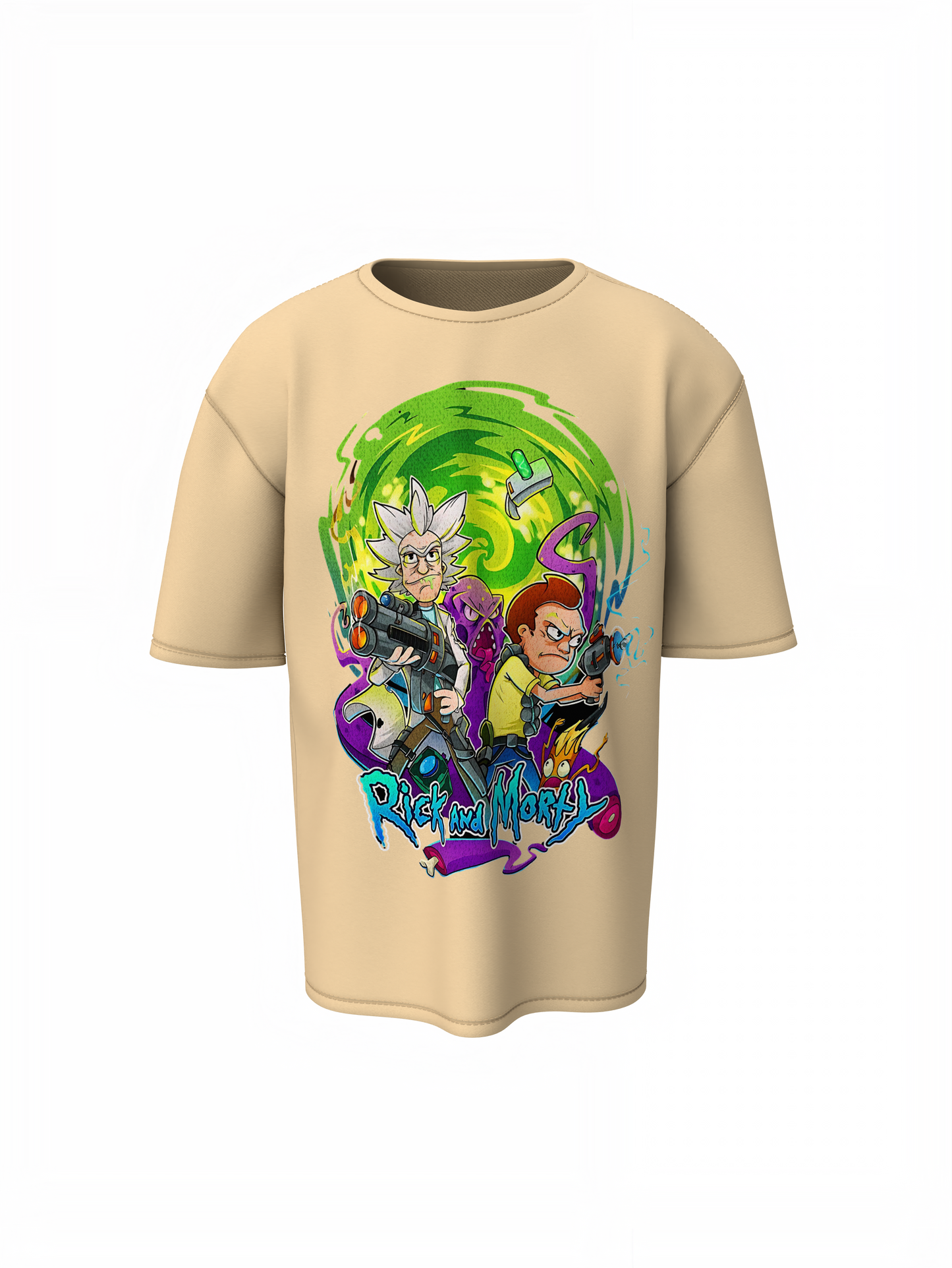 Rick and Morty Fighter Oversized T-Shirts – Bold Sci-Fi Style