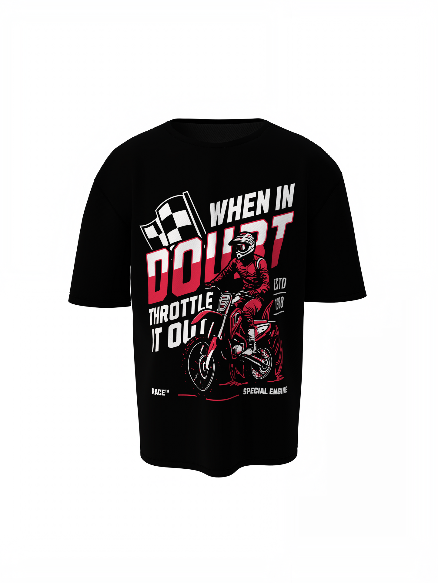 Dirt Bike Oversized T-Shirts Bold Moto Streetwear for Riders