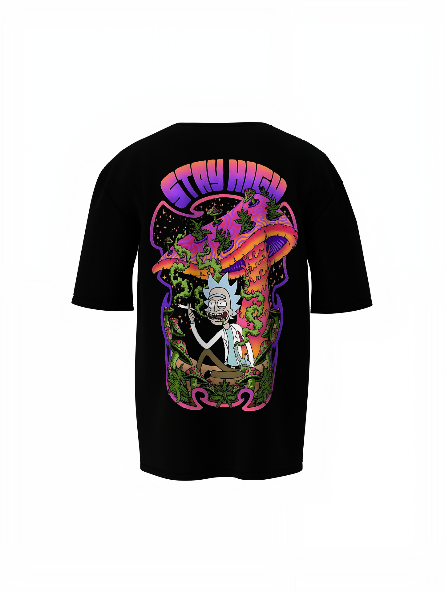 Rick Morty Stay High Oversized T-Shirts for Bold Streetwear