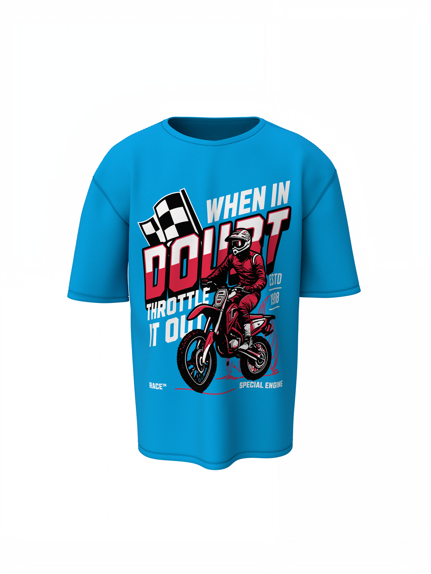 Dirt Bike Oversized T-Shirts Bold Moto Streetwear for Riders