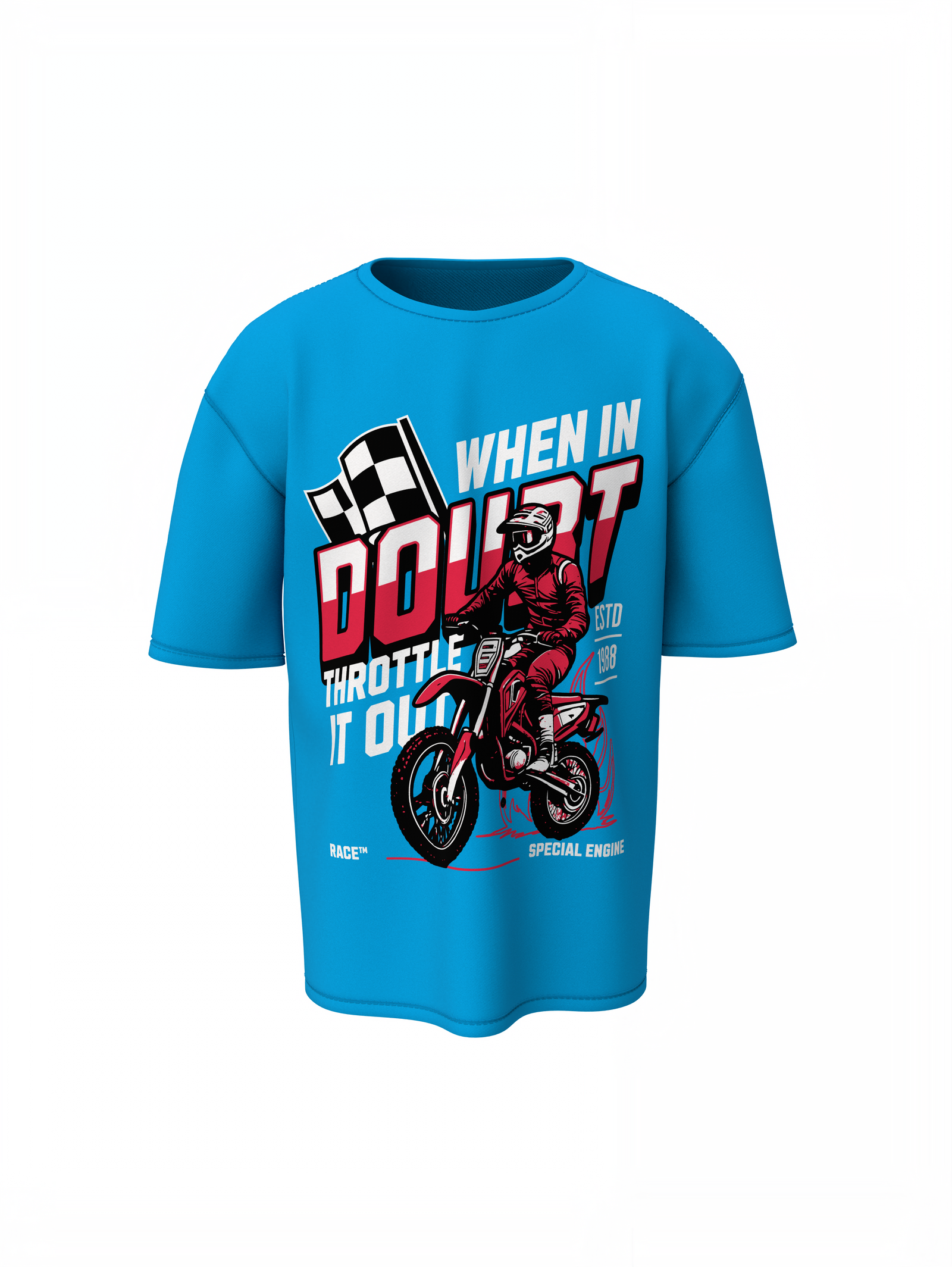 Dirt Bike Oversized T-Shirts Bold Moto Streetwear for Riders
