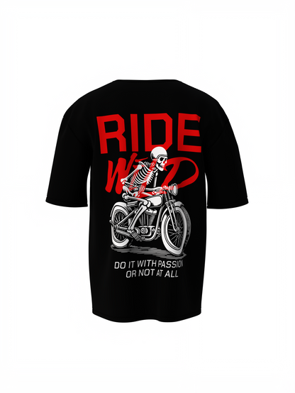 Wild Ride Oversized T-Shirt Black for Casual Urban Fashion