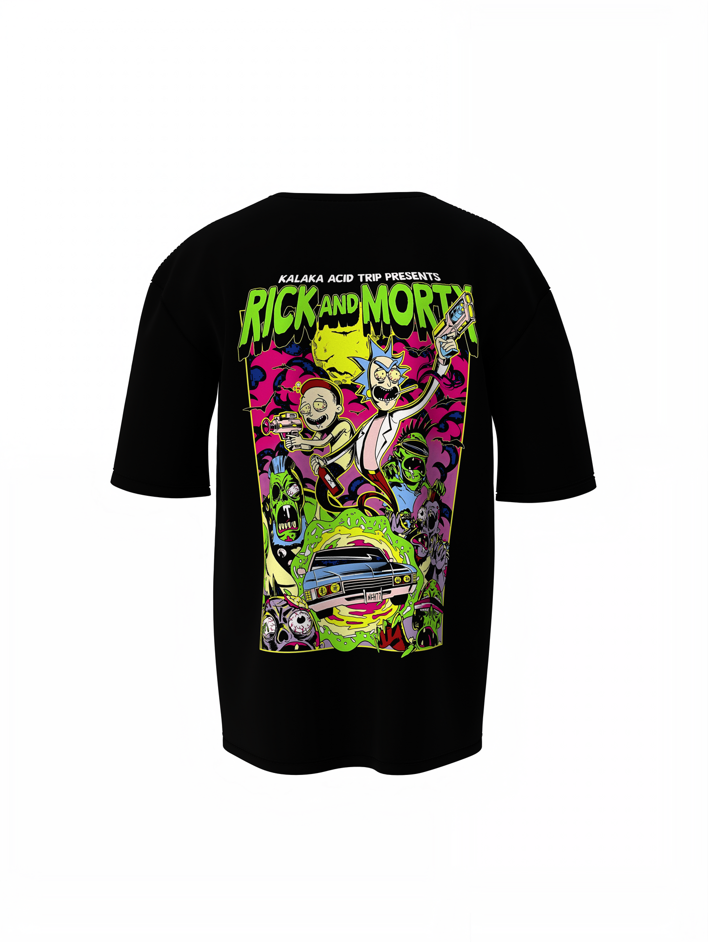 Rick Morty Acid Trip Oversized T-Shirts for Bold Streetwear