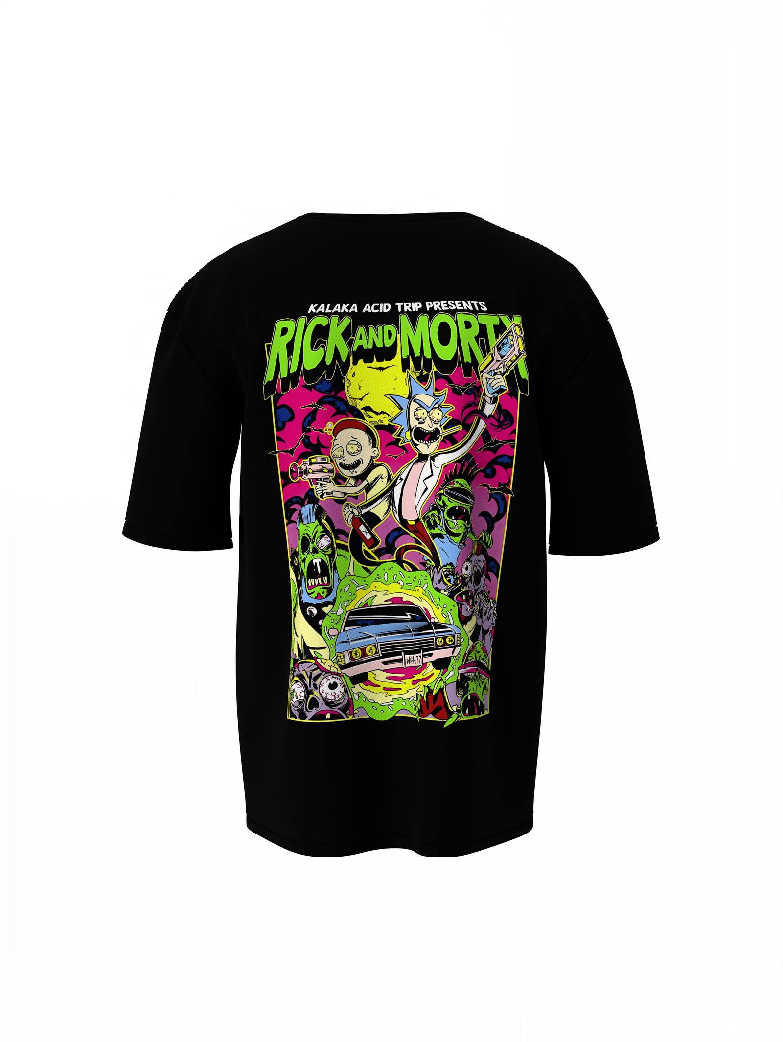 Rick Morty Acid Trip Oversized T-Shirts for Bold Streetwear