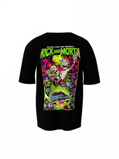 Rick Morty Acid Trip Oversized T-Shirts for Bold Streetwear