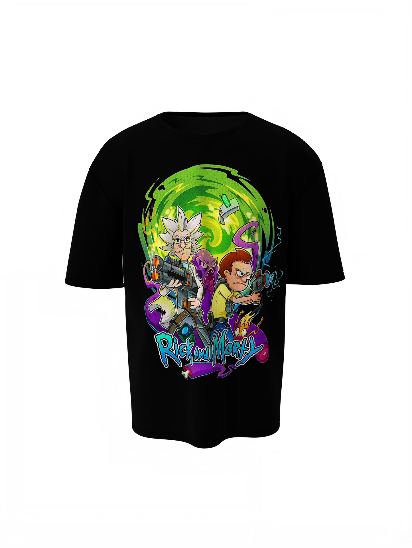 Rick and Morty Fighter Oversized T-Shirts – Bold Sci-Fi Style