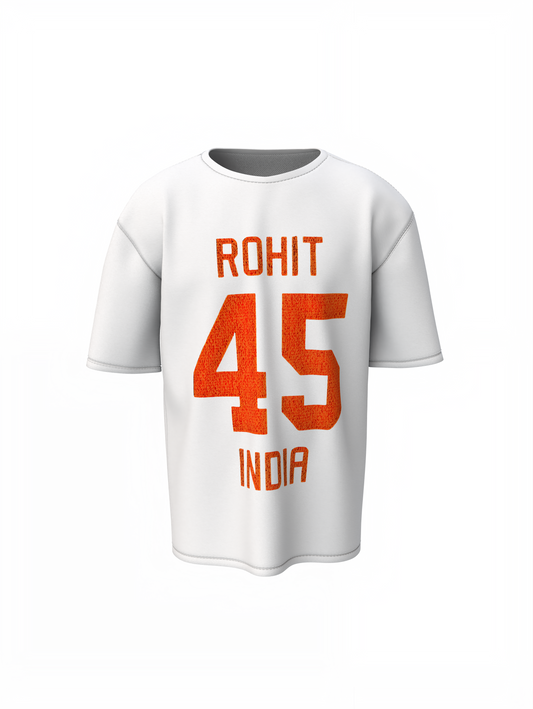 Rohit 45 India Oversized T-Shirts for Indian Fan Streetwear