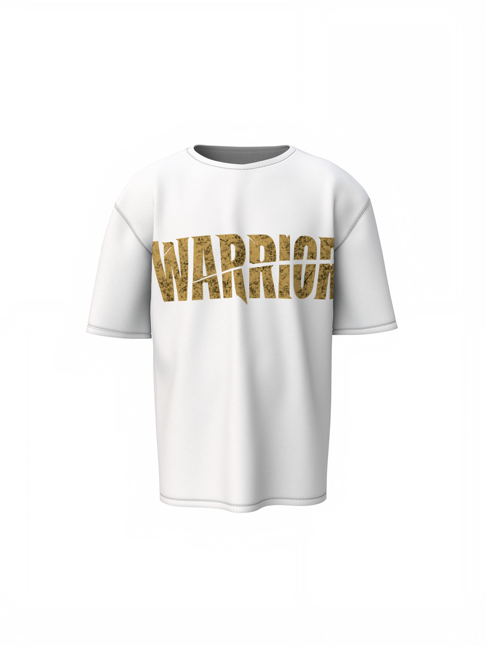 Warrior Cut Oversized T-Shirts Bold Graphic Streetwear Style