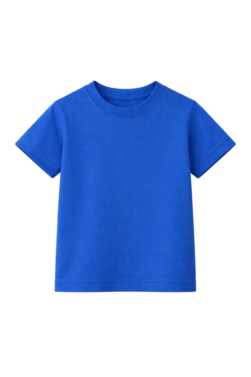 Royal Blue Bulk Kids Round Neck Half Sleeve T-Shirt Durable