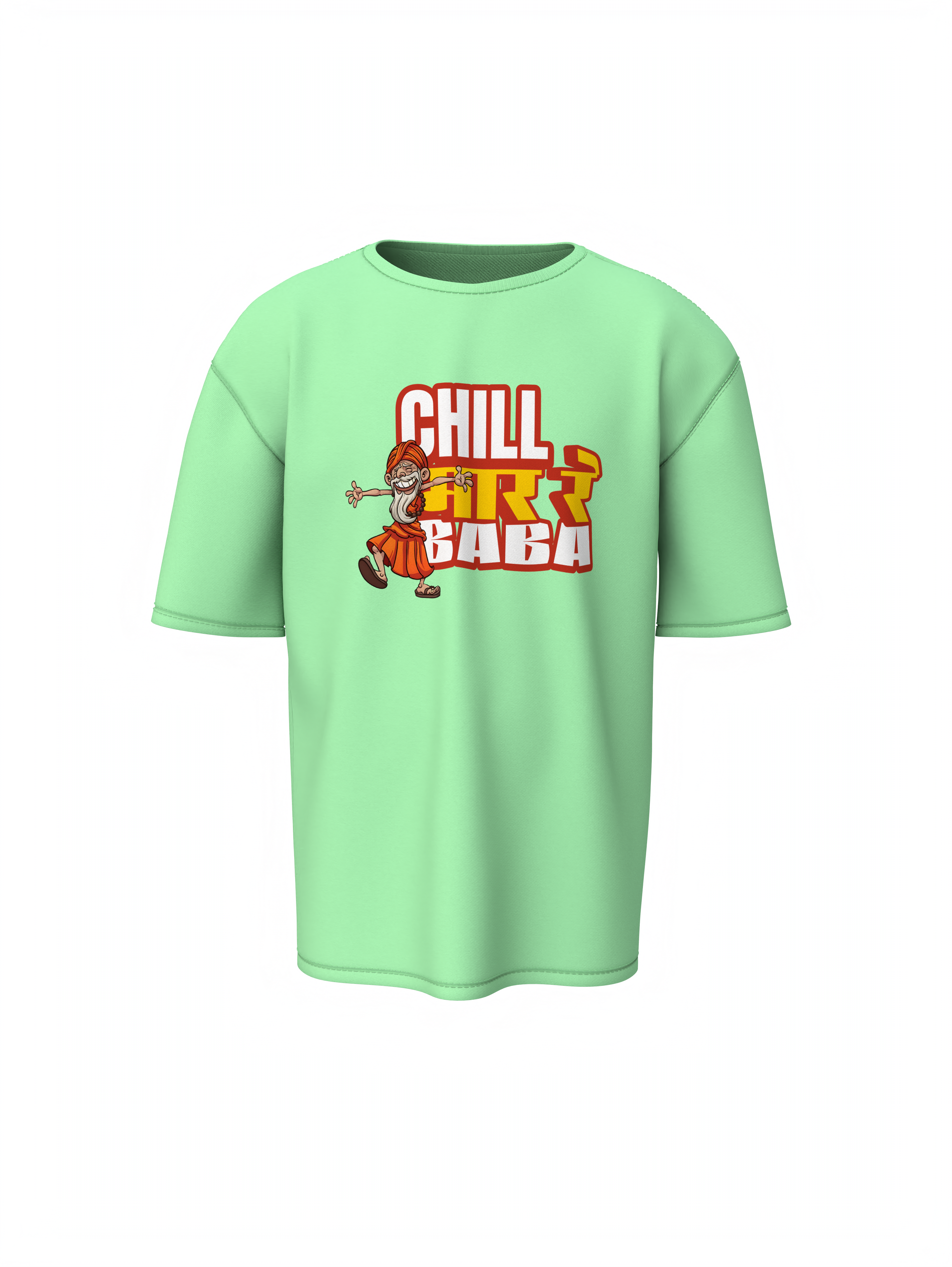 Chill Mar Re Baba Marathi Oversized T-Shirt
