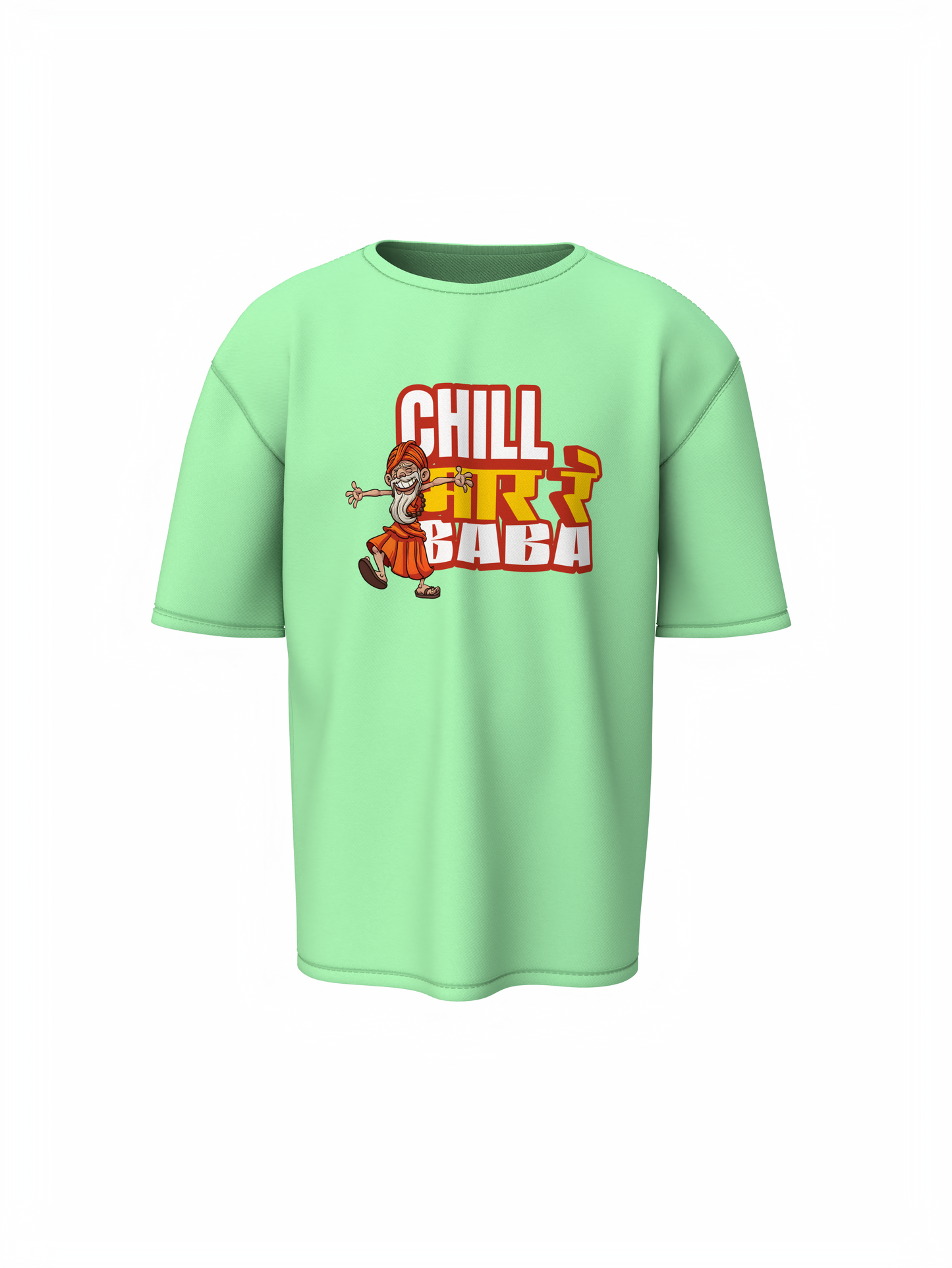 Chill Mar Re Baba Marathi Oversized T-Shirt Desi Style