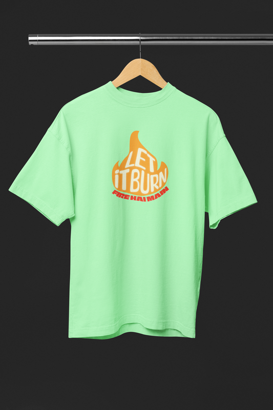 Fire Hai Mai Saga Green Oversized T-Shirt – Unisex Streetwear