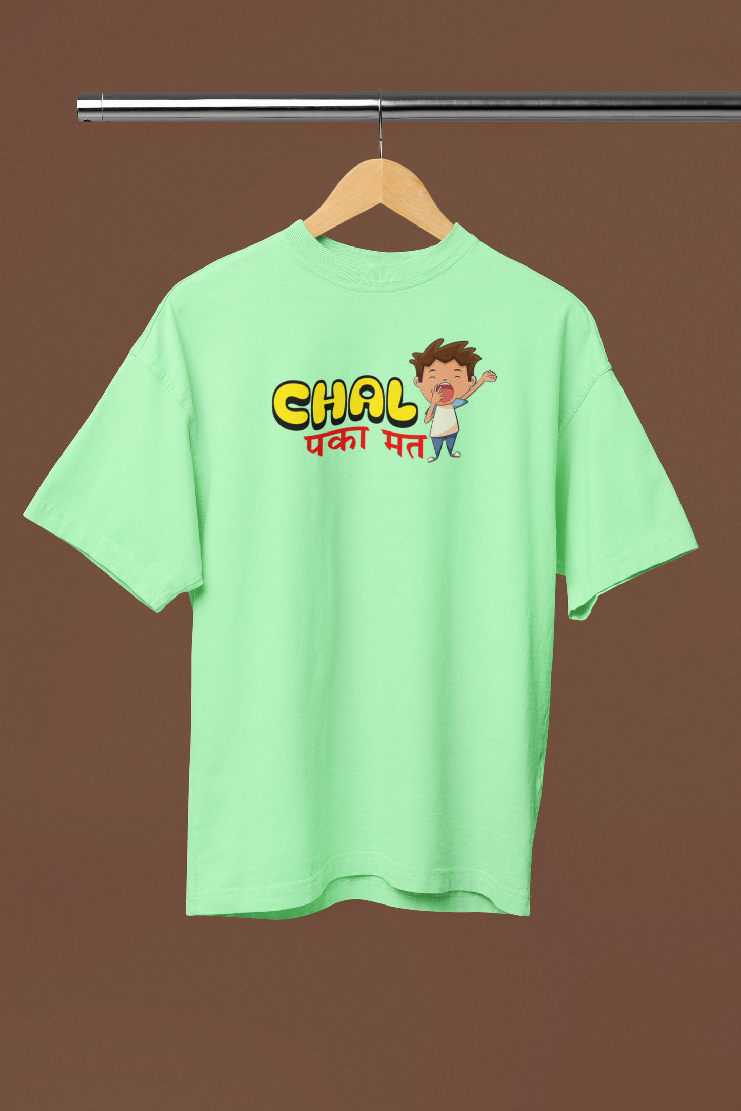 Chal Paka Mat Unisex Half Sleeve Oversized T-Shirt Style