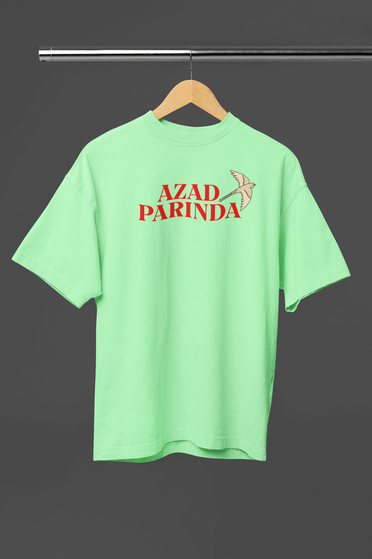 Azad Parinda Saga Green Oversized Unisex T-Shirt | Desi Graphic