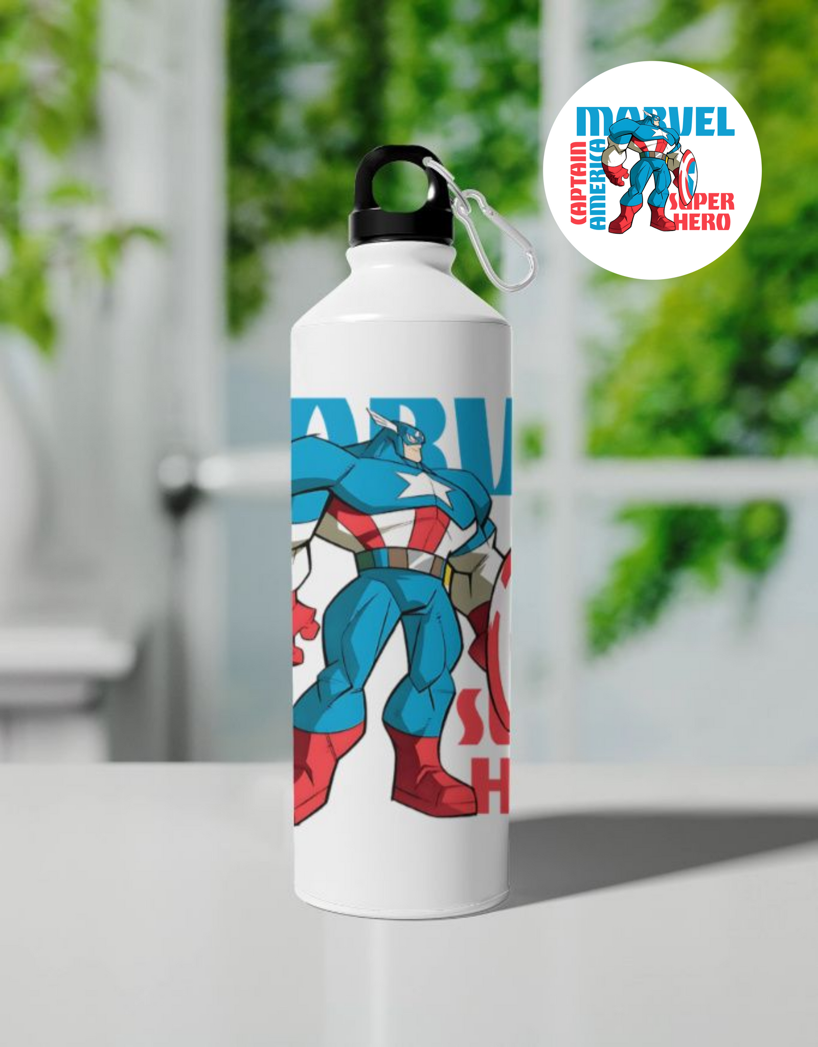 Captain America Design Sipper Bottle