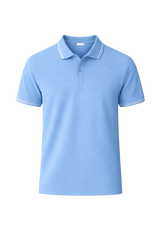 Bulk Unisex Sky Blue Polyester Polo T-Shirt