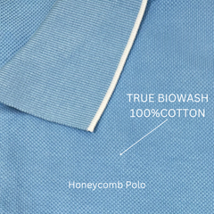 Solid Unisex Premium Sky Blue Polo T-Shirt