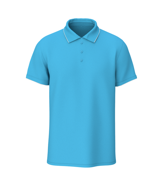 Solid Unisex Premium Sky Blue Polo T-Shirt