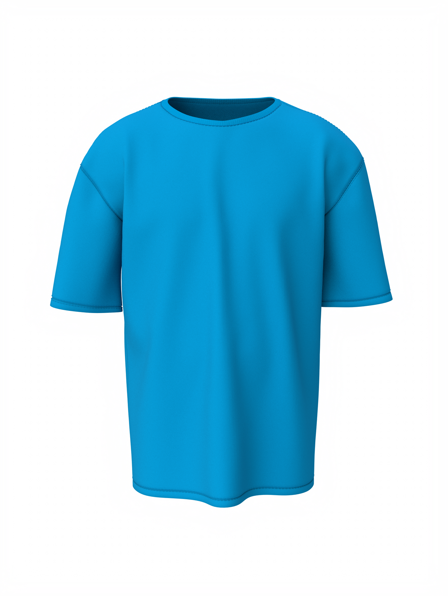 Plain oversized t-shirt - s / sky blue